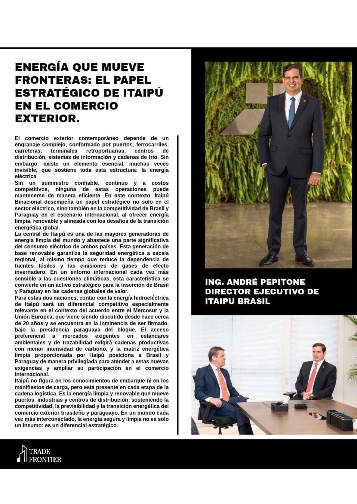 Ing. André Pepitone, director ejecutivo de Itaipú